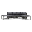 vidaXL 6 Piece Steel Garden Lounge Set in Gray/Anthracite