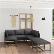 vidaXL 7 Piece Steel Garden Lounge Set in Gray/Anthracite