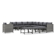 vidaXL 12 Piece Poly Rattan Garden Lounge Set in Gray/Anthracite
