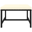 vidaXL 3 Piece Steel Garden Lounge Set in Black/White/Cream