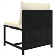 vidaXL 6 Piece Steel Lounge Set in Black/White/Cream