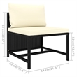 vidaXL 6 Piece Steel Garden Lounge Set in Black