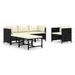 vidaXL 6 Piece Steel Garden Lounge Set in Black