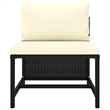 vidaXL 9 Piece Steel Garden Lounge Set in Black/White/Cream