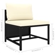 vidaXL 11 Piece Garden Lounge Set in Black/White/Cream