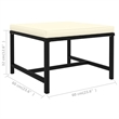 vidaXL 11 Piece Garden Lounge Set in Black/White/Cream