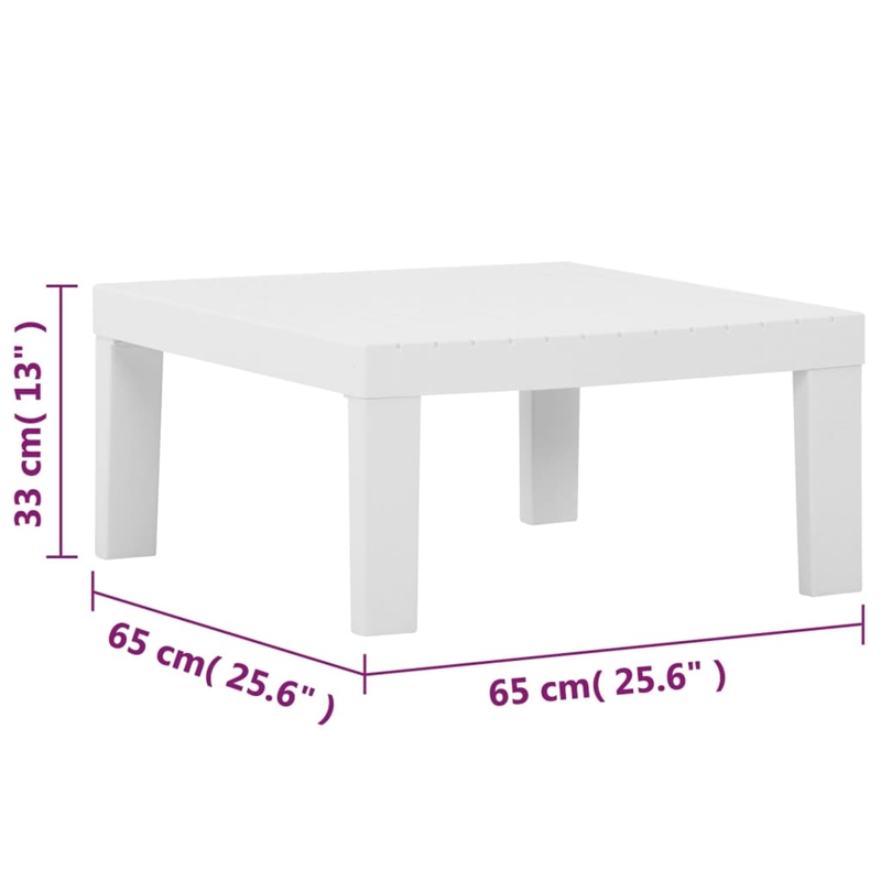 vidaXL 3 Piece Plastic Garden Lounge Set in White/Anthracite