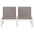 vidaXL 3 Piece Plastic Garden Lounge Set in White/Anthracite