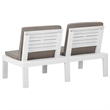 vidaXL 3 Piece Plastic Garden Lounge Set in White/Anthracite