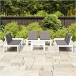 vidaXL 6 Piece Plastic Garden Lounge Set in White/Anthracite