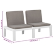 vidaXL 6 Piece Plastic Garden Lounge Set in White/Anthracite
