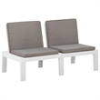 vidaXL 6 Piece Plastic Garden Lounge Set in White/Anthracite