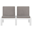vidaXL 6 Piece Plastic Garden Lounge Set in White/Anthracite