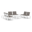 vidaXL 6 Piece Plastic Garden Lounge Set in White/Anthracite