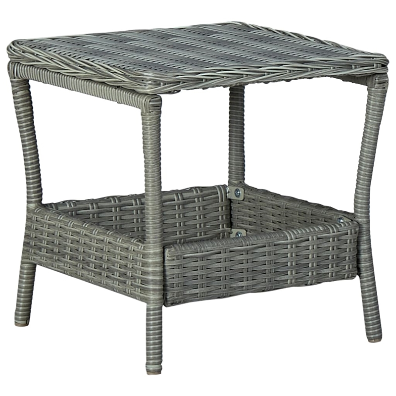 vidaXL 3 Piece Steel Garden Lounge Set in Black/Gray