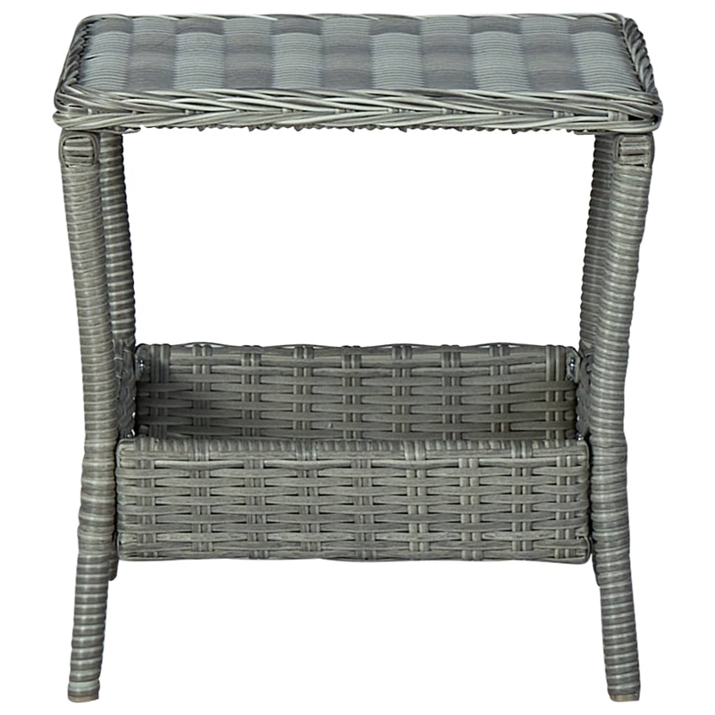 vidaXL 3 Piece Steel Garden Lounge Set in Black/Gray