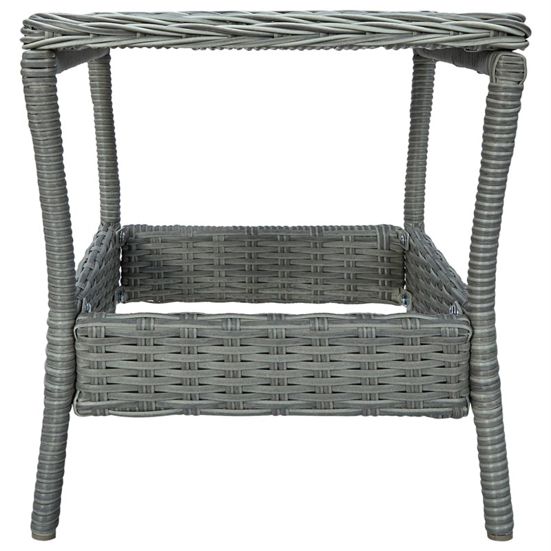 vidaXL 3 Piece Steel Garden Lounge Set in Black/Gray
