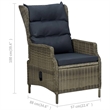 vidaXL 3 Piece Poly Rattan Garden Lounge Set in Black/Brown