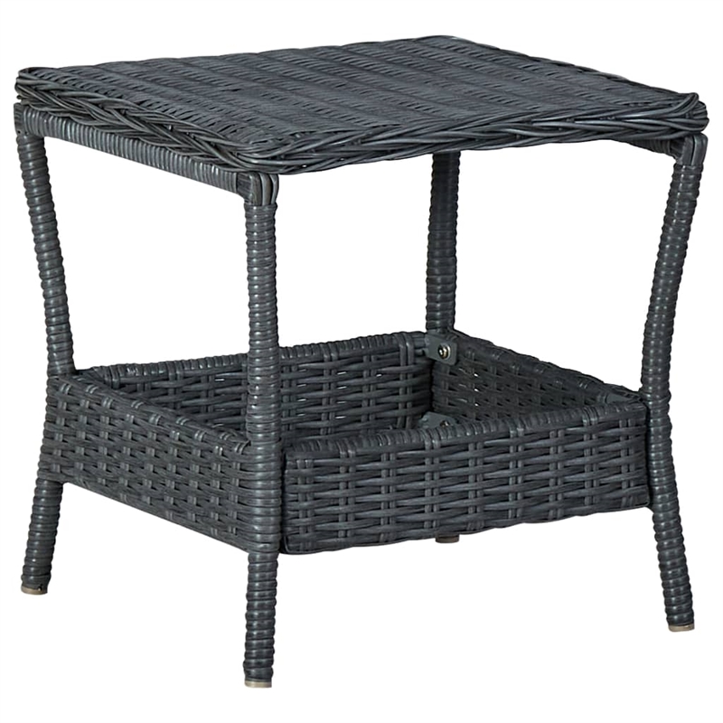 vidaXL 3 Piece Steel Garden Lounge Set in Black/Gray