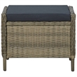 vidaXL 3 Piece Steel Garden Lounge Set in Black/Brown
