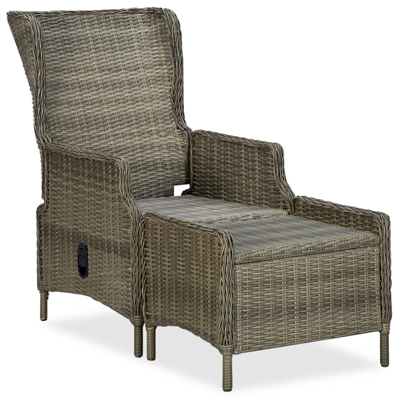 vidaXL 3 Piece Steel Garden Lounge Set in Black/Brown