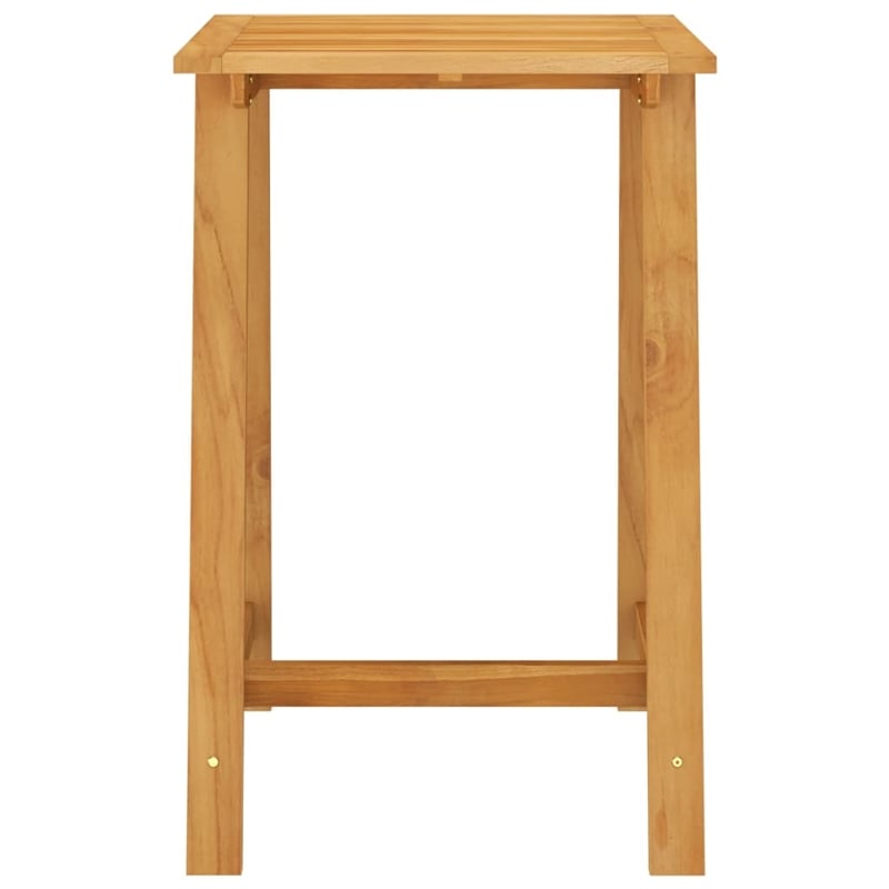 vidaXL 3 Piece Solid Acacia Wood Small Bar Set in Gray/Natural