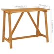vidaXL 5 Piece Solid Acacia Wood Bar Set in Gray/Anthracite