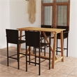 vidaXL 5 Piece Solid Acacia Wood Medium Bar Set in Brown
