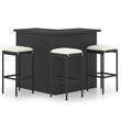 vidaXL Bar Set in Black/Cream