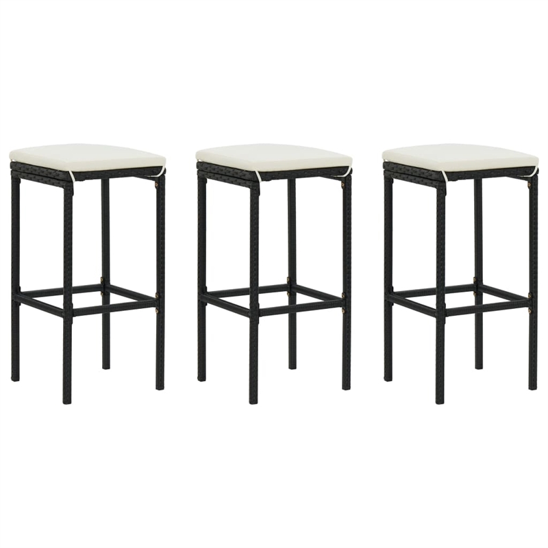 vidaXL Bar Set in Black/Cream