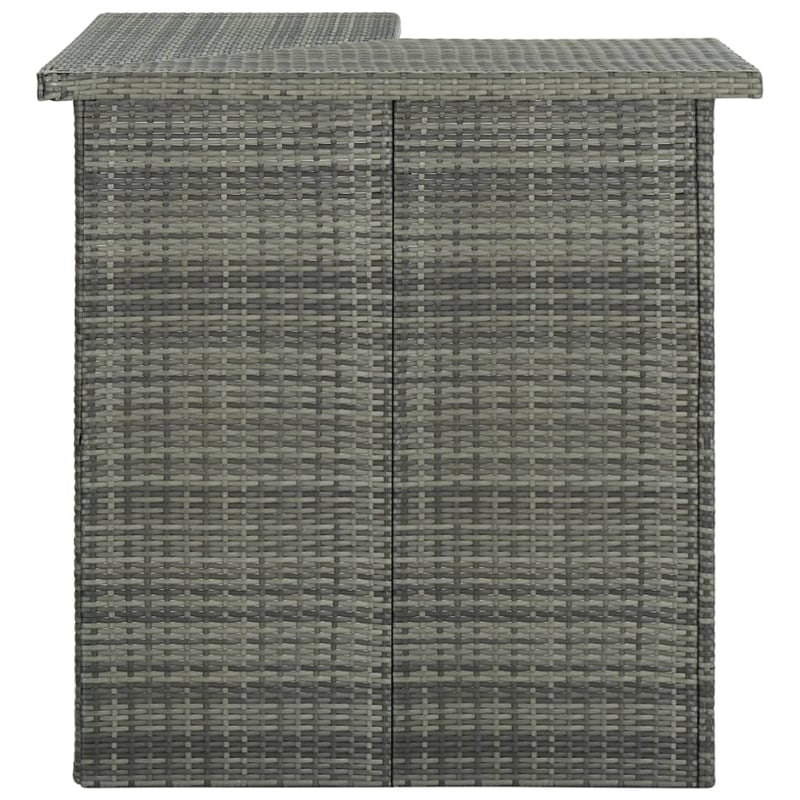 vidaXL 8 Piece Steel Bar Set in Gray