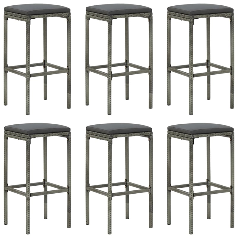 vidaXL 8 Piece Steel Bar Set in Gray