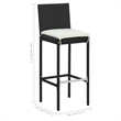 vidaXL 5 Piece Solid Acacia Wood Bar Set in Black/Cream