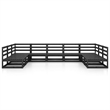 vidaXL 9 Piece Wood Large Garden Lounge Set in Black