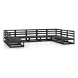 vidaXL 9 Piece Wood Large Garden Lounge Set in Black