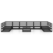 vidaXL 11 Piece Wood Large Garden Lounge Set in Black