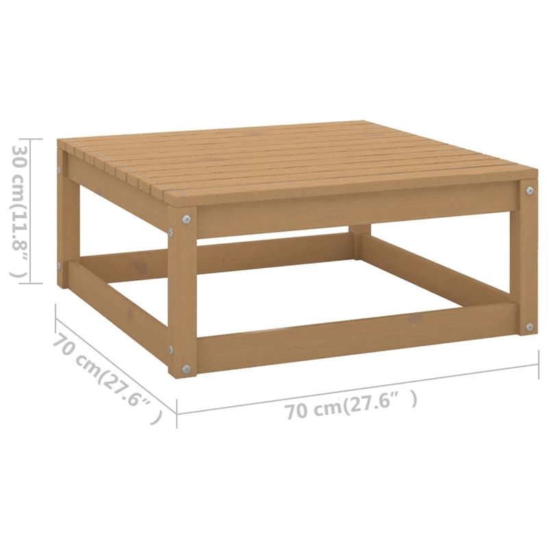 vidaXL 13 Piece Wood Large Garden Lounge Set in Brown