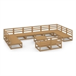 vidaXL 13 Piece Wood Large Garden Lounge Set in Brown