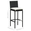vidaXL 7 Piece Steel Bar Set in Black/White/Cream