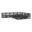 vidaXL 11 Piece Wood Garden Lounge Set in Black