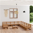 vidaXL 12 Piece Wood Garden Lounge Set in Brown