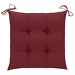 vidaXL Solid Acacia Wood Furniture Set in Gray/Red