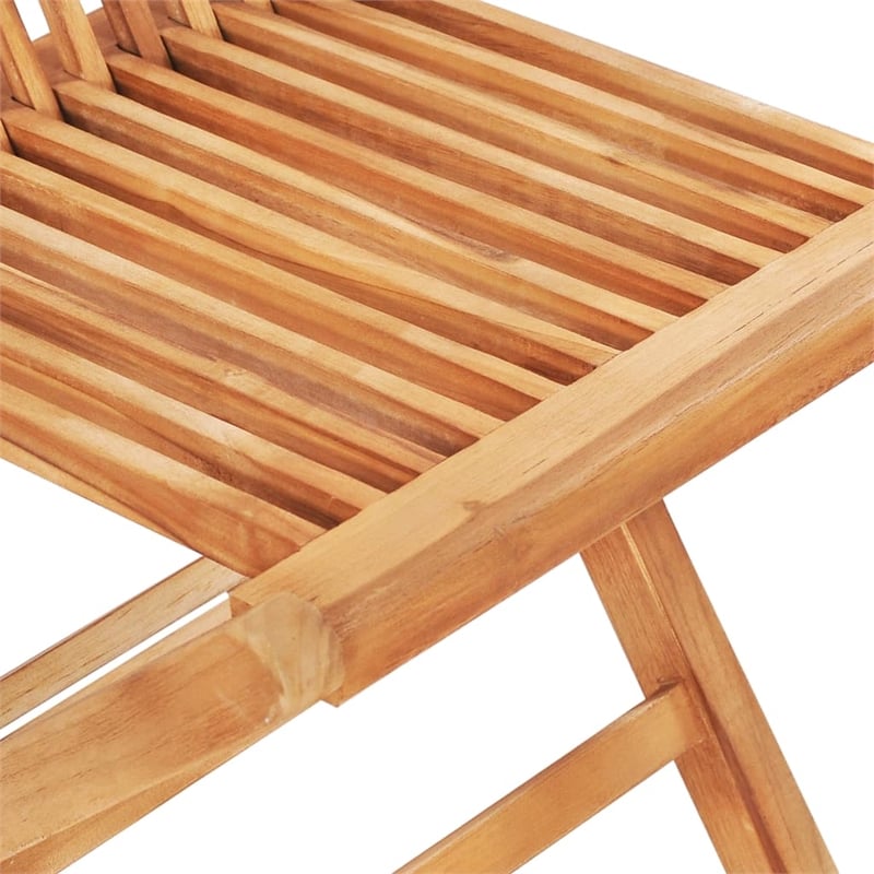 vidaXL Wood Small Bistro Set in Natural