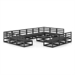vidaXL 14 Piece Wood Large Garden Lounge Set in Black