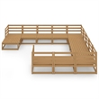 vidaXL 12 Piece Wood Medium Garden Lounge Set in Brown