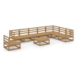 vidaXL 9 Piece Wood Garden Lounge Set in Brown