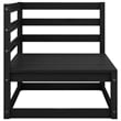 vidaXL 9 Piece Wood Garden Lounge Set in Black