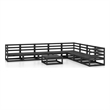 vidaXL 9 Piece Wood Garden Lounge Set in Black