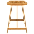 vidaXL 5 Piece Solid Acacia Wood Bar Set in Black