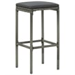 vidaXL 5 Piece Solid Acacia Wood Bar Set in Gray/Anthracite